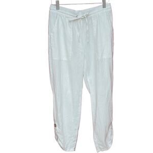 Jules & Leopold Casual Linen Button bottom Capri Size S/P